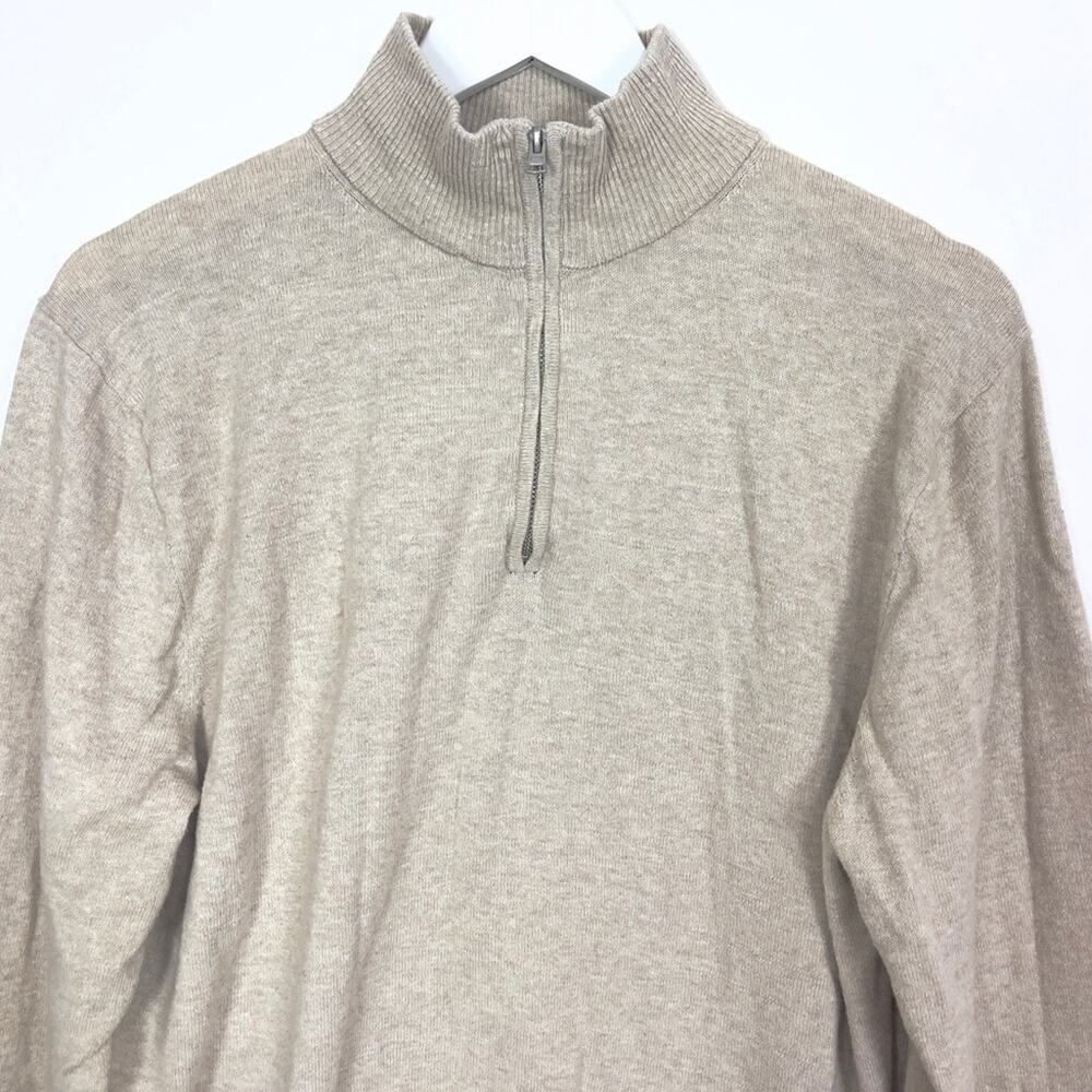 J. Crew Beige Half-Zip Sweater - Picture 3 of 6